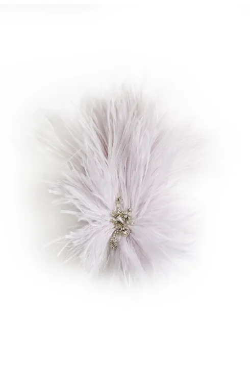 Lavender Feather Clip