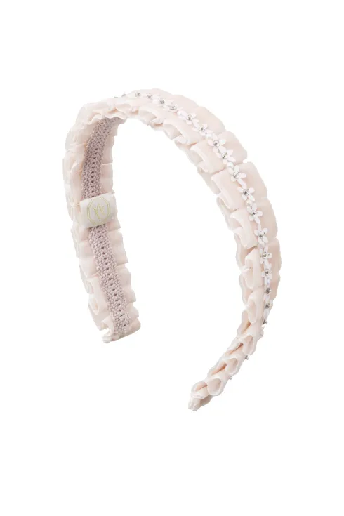 Kaira Velvet Peach Headband