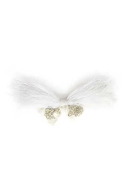 Ivory Feather Clip